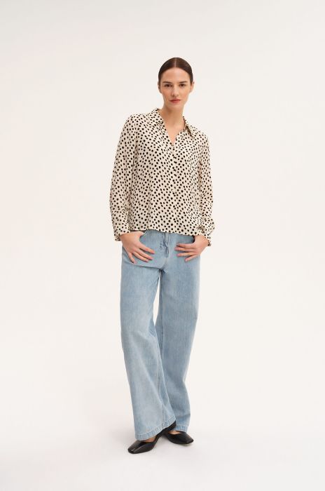 Wiskozowa koszula w groszki Solar Obraz 1