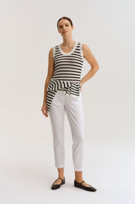 Ażurowy top w paski Solar Obraz 1