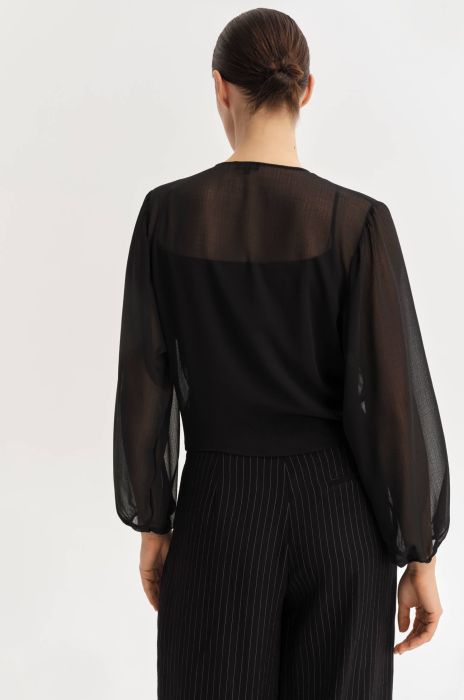 Bluzka z transparentnej tkaniny Solar Obraz 4