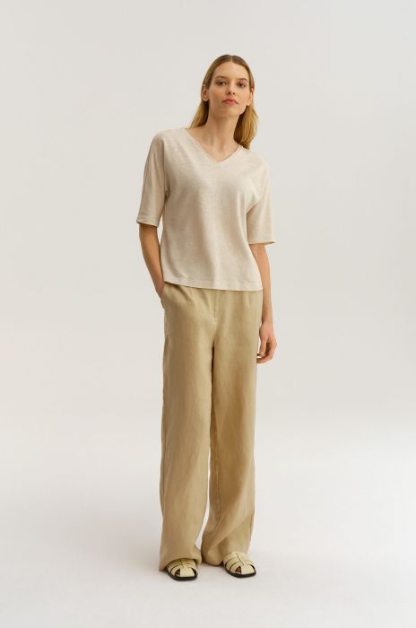 Bluzka z lnem i bawełną Solar Obraz 1