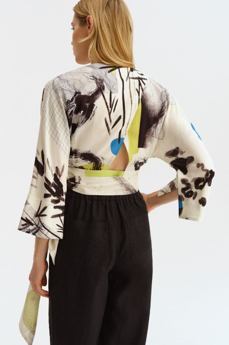 Bluzka z autorskim printem Solar Obraz 2