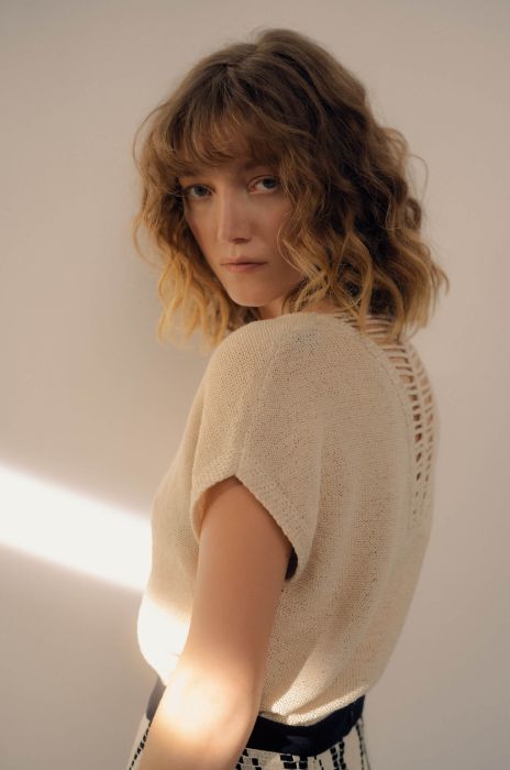 Bluzka z ozdobnym splotem Solar Obraz 5