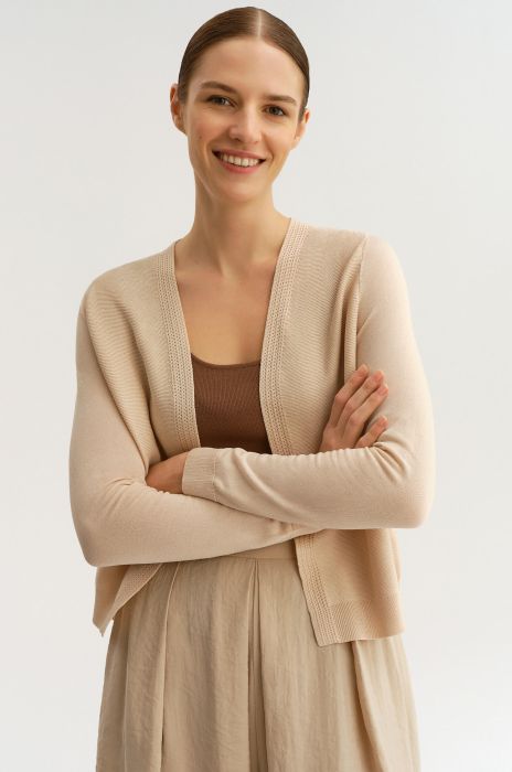 Kardigan o strukturalnym splocie Solar Obraz 3