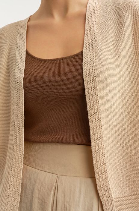 Kardigan o strukturalnym splocie Solar Obraz 4