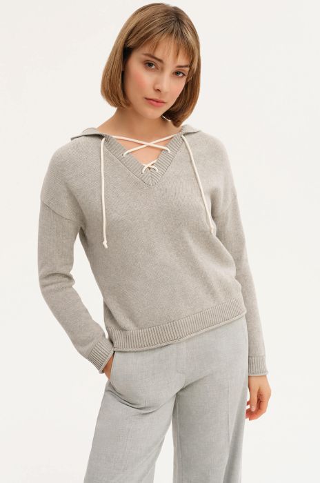 Bawełniany sweter z kapturem Solar Obraz 3