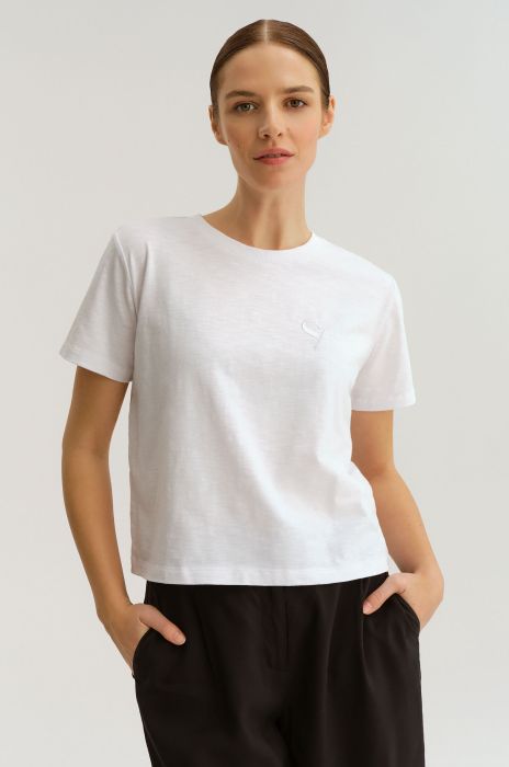 Bawełniana bluzka z haftem Solar Obraz 2