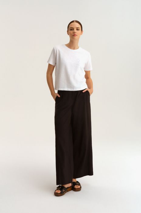 Bawełniana bluzka z haftem Solar Obraz 4