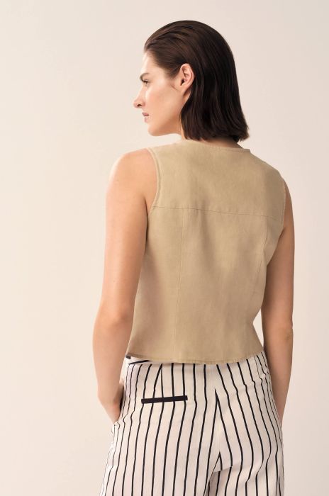 Lniana kamizelka Solar Obraz 5