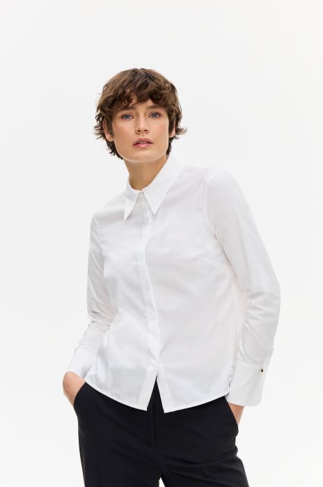 Biała koszula o klasycznym kroju Solar Obraz 2