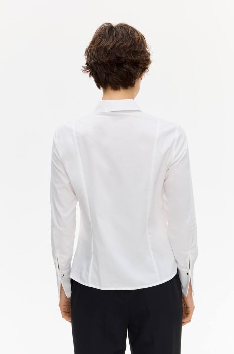 Biała koszula o klasycznym kroju Solar Obraz 4