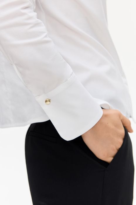 Biała koszula o klasycznym kroju Solar Obraz 5