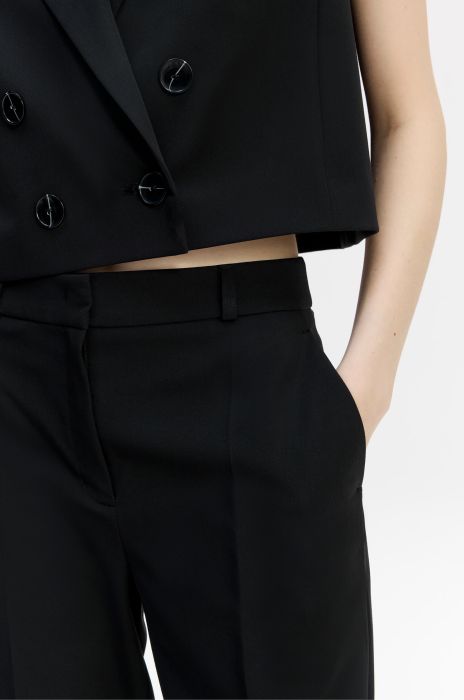 Spodnie garniturowe z kieszeniami Solar Obraz 3