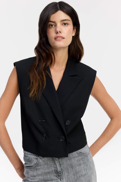 Dwurzędowa kamizelka o pudełkowym kroju Solar Obraz 2