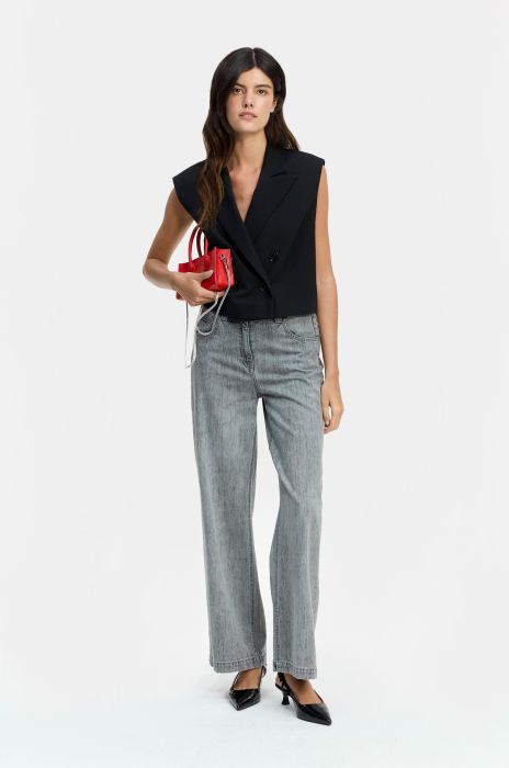 Dwurzędowa kamizelka o pudełkowym kroju Solar Obraz 1