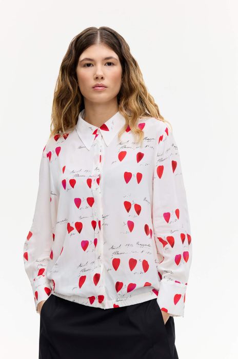 Wiskozowa koszula w serca Solar Obraz 2