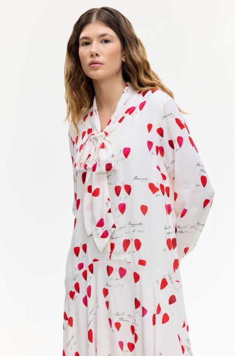 Wiskozowa sukienka w serca Solar Obraz 2