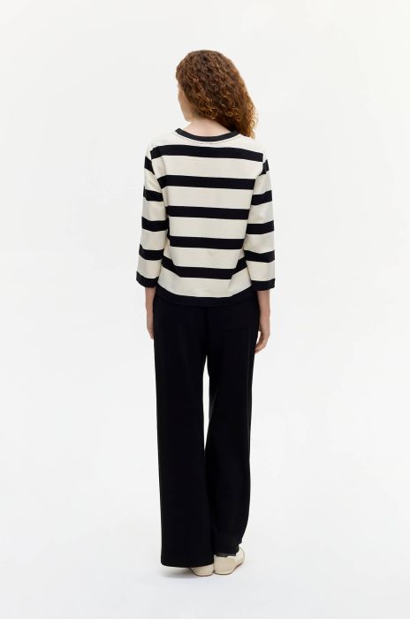 Bluza z bawełną w poziome pasy Solar Obraz 4