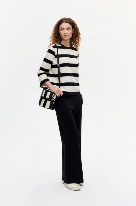 Bluza z bawełną w poziome pasy Solar Obraz 1