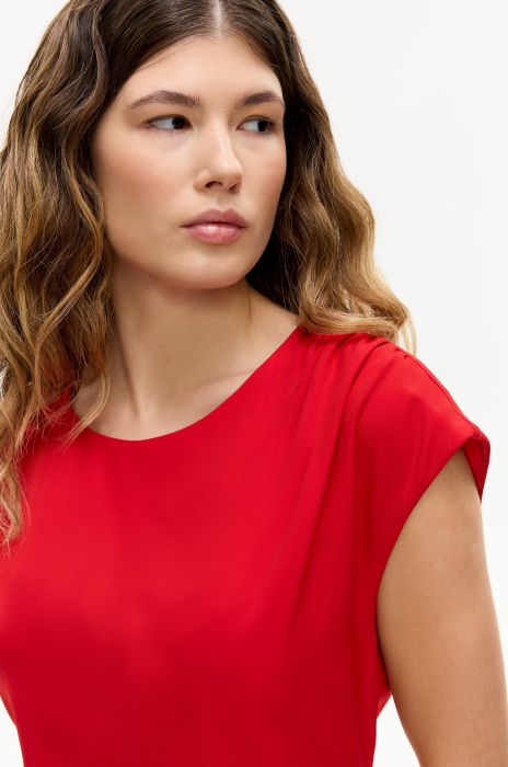 Sukienka z marszczeniem w talii Solar Obraz 3