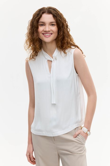 Bluzka z ozdobnym zapięciem Solar Obraz 2