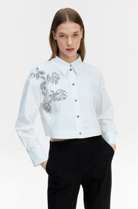 Biała koszula ze zdobieniem Solar Obraz 2