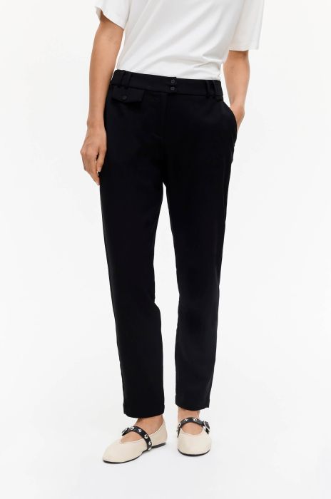 Czarne spodnie cygaretki Solar Obraz 2