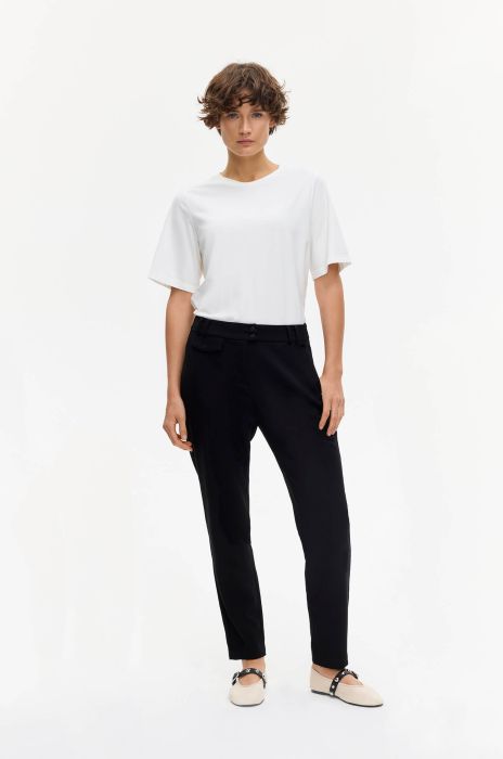 Czarne spodnie cygaretki Solar Obraz 1