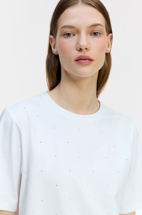 Bawełniana bluzka ze zdobieniem Solar Obraz 3