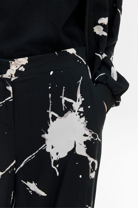 Wiskozowe spodnie wide leg z printem Solar Obraz 3