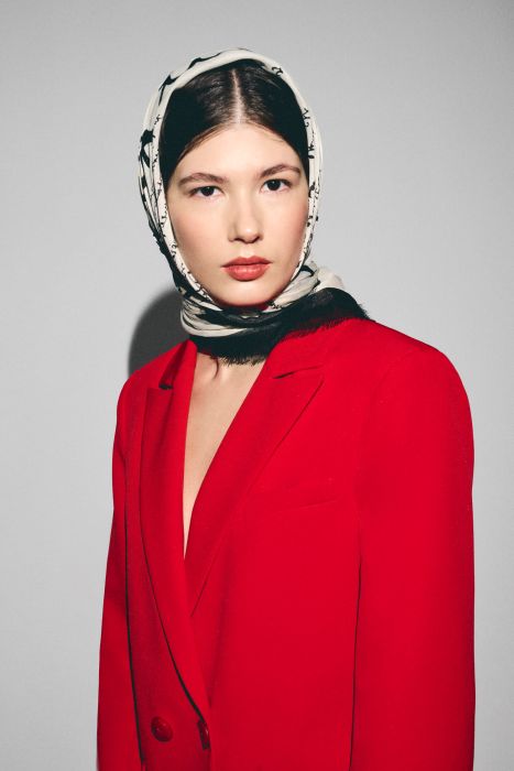 Chusta z wiskozy z printem Solar Obraz 1