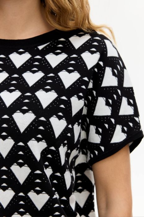 Żakardowa bluzka z wiskozą i bawełną Solar Obraz 3