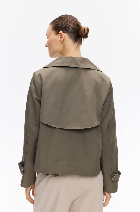 Kurtka khaki z dwurzędowym zapięciem Solar Obraz 4