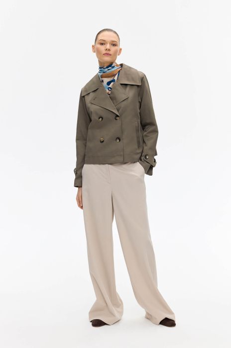 Kurtka khaki z dwurzędowym zapięciem Solar Obraz 1