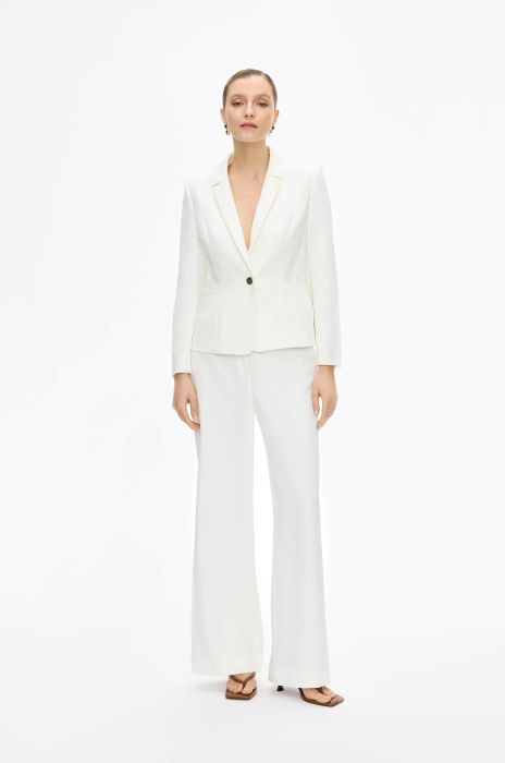 Jednorzędowa marynarka w kolorze ecru Solar Obraz 1