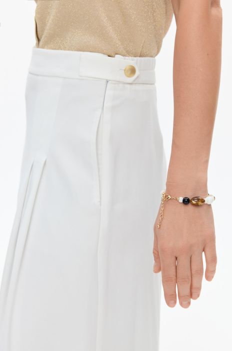 Spodnie ecru z wiskozą Solar Obraz 3