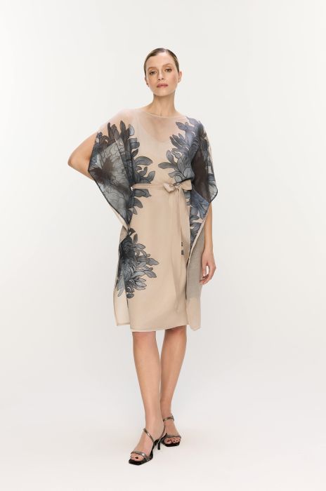 Sukienka z kwiatowym printem o pudełkowym kroju Solar Obraz 1