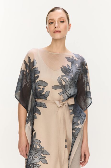 Sukienka z kwiatowym printem o pudełkowym kroju Solar Obraz 2