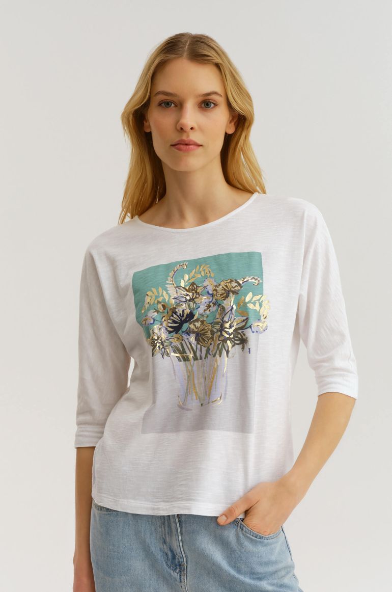 Bawełniana bluzka z autorskim nadrukiem