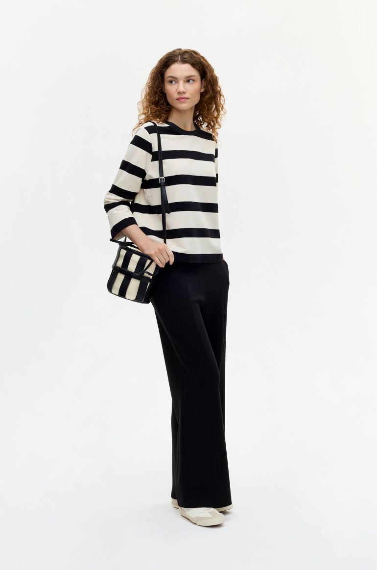 Bluza z bawełną w poziome pasy