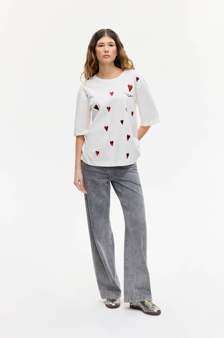 Bawełniana bluzka z wzorem