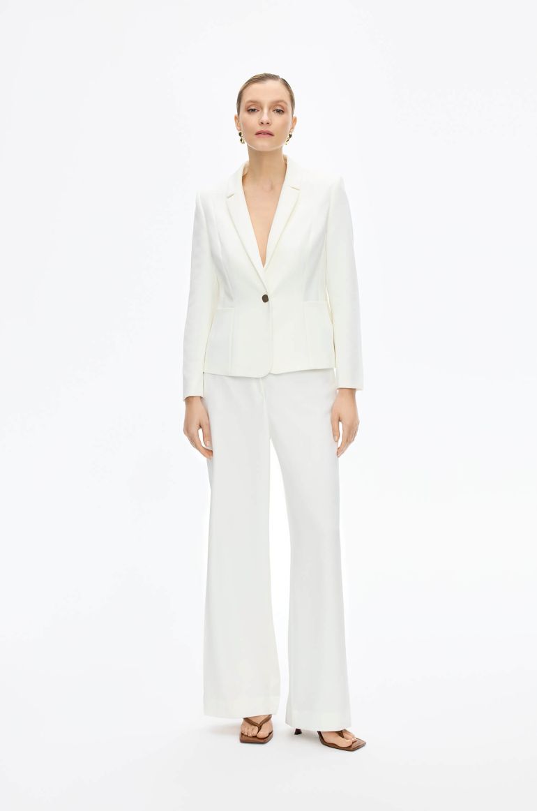 Jednorzędowa marynarka w kolorze ecru