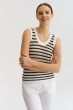 Ażurowy top w paski Solar Obraz 2