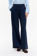 Granatowe spodnie z rozszerzaną nogawką Solar Obraz 2