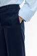 Granatowe spodnie z rozszerzaną nogawką Solar Obraz 3