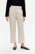 Beżowe spodnie cygaretki z paskiem Solar Obraz 2