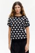 Żakardowa bluzka z wiskozą i bawełną Solar Obraz 2