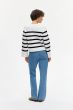 Sweter w paski z wiskozą Solar Obraz 4