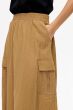Kamelowa spódnica z kreszowanego materiału Solar Obraz 3