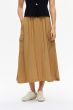 Kamelowa spódnica z kreszowanego materiału Solar Obraz 4