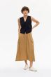Kamelowa spódnica z kreszowanego materiału Solar Obraz 1